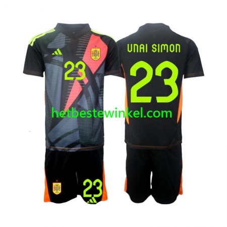 Spanje Unai Simon 23 Voetbalshirts Doelman Kind Uit EK 2024